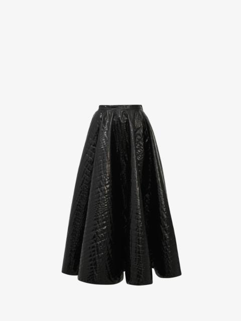 MIDI "CROCODILE" PATTERN SKIRT