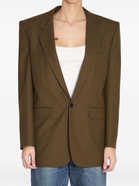 SAINT LAURENT single-breasted wool jacket