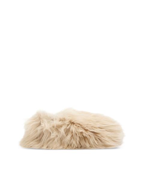 Moncler furry ballet flats