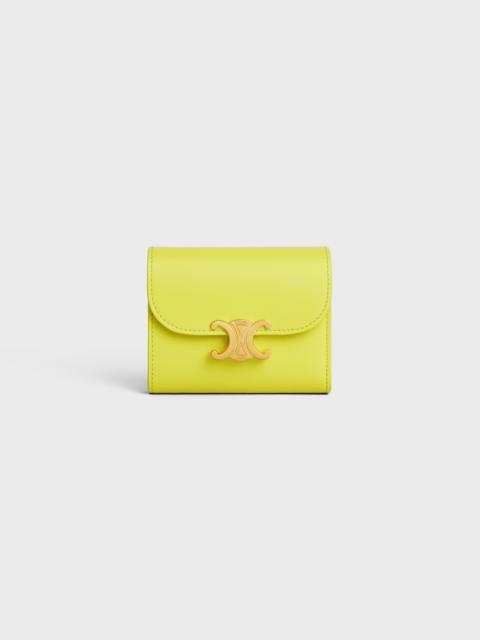 CELINE Triomphe Small Flap Wallet in Shiny calfskin