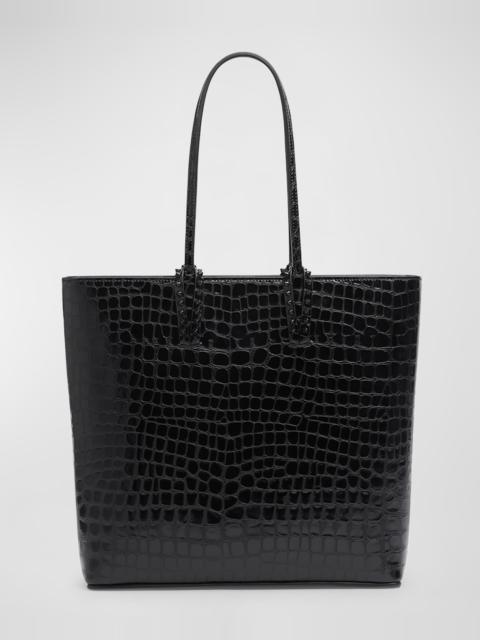 Cabata Zipped NS Tote in Aligator Embossed Leather