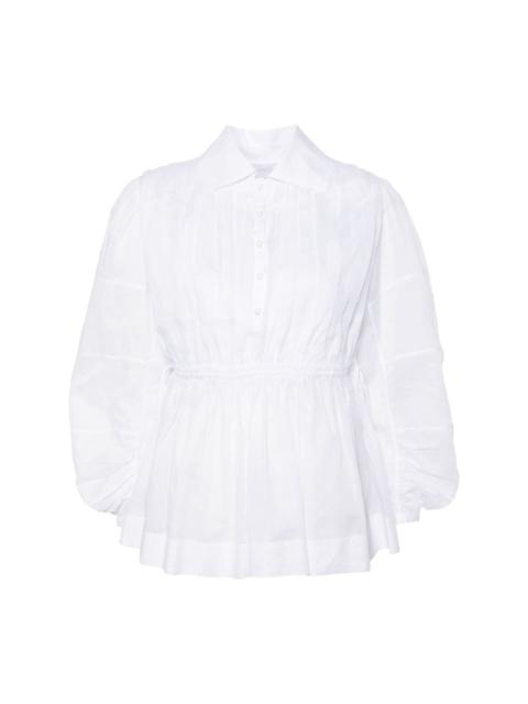 pleated poplin shirt