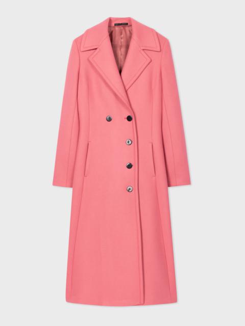 Paul Smith Pink Wool-Cashmere A-Line Coat