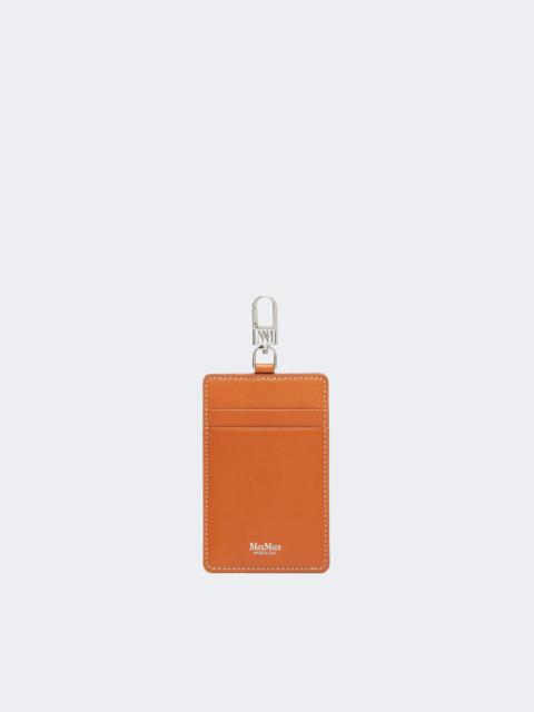 Max Mara EASYHOLDER Leather badge holder - RUST