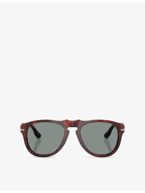 Persol PO8649SM Round-Frame Acetate Sunglasses