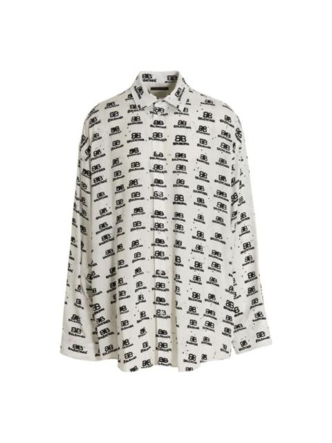 BALENCIAGA Balenciaga BB Icon Poplin Shirt 'White Black' 733755TNL889040