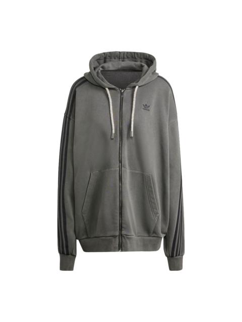 adidas (WMNS) adidas Adilenium Oversized Full-Zip Hoodie 'Grey' IV9334