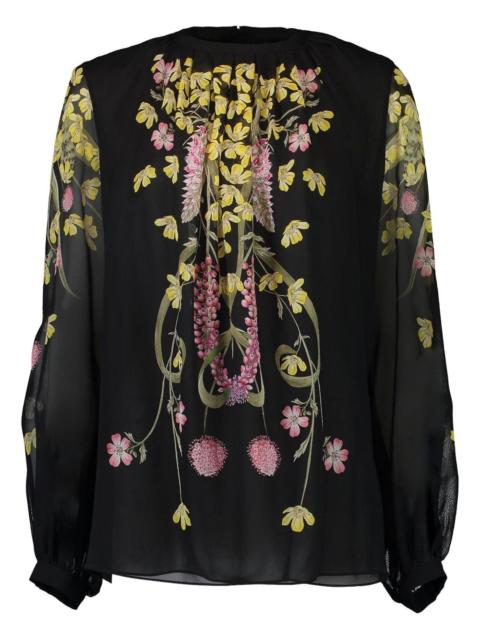 GIAMBATTISTA VALLI floral-print long-sleeve blouse