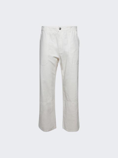 Palm Angels Monogram Workwear Pants Off White