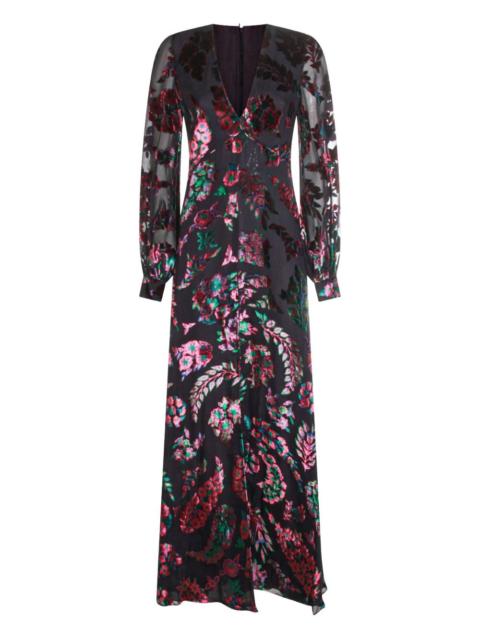Etro floral-velvet maxi dress