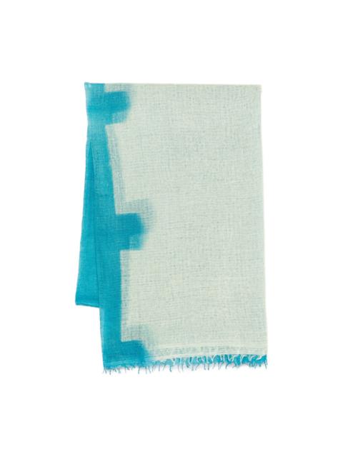SUZUSAN tie-dye fringed scarf