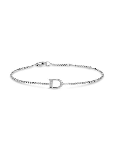 DAVID YURMAN Women's Petite Initial Chain Bracelet in Sterling Silver - Diamond D
