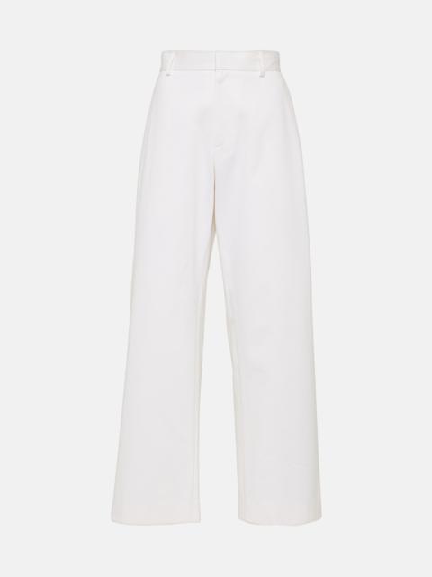 Perseo cotton and silk wide-leg pants