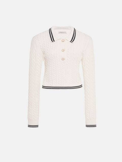 Alessandra Rich COTTON BLEND KNITTED POLO