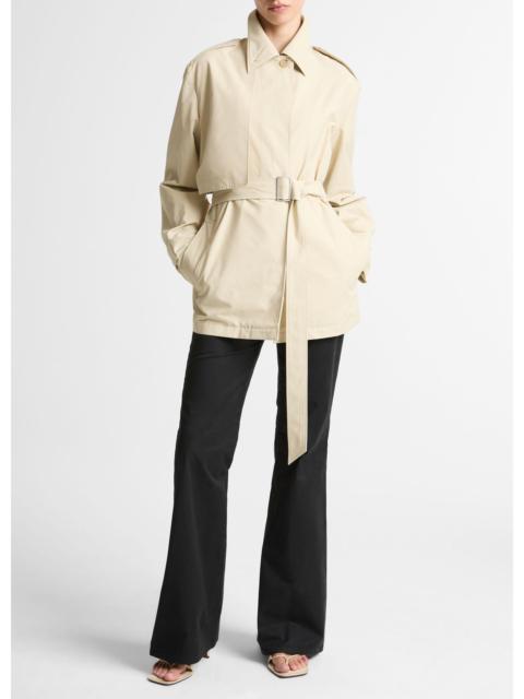 Vince Cotton-Blend Short Trench Coat