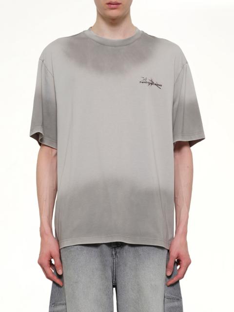 FENG CHEN WANG Spray Painted Logo T-Shirt in Grey