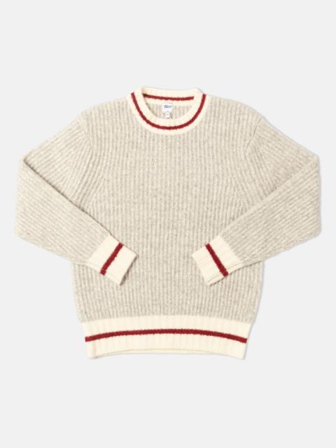 GREY MARL SHAKER KNIT SWEATER - TRIM FIT