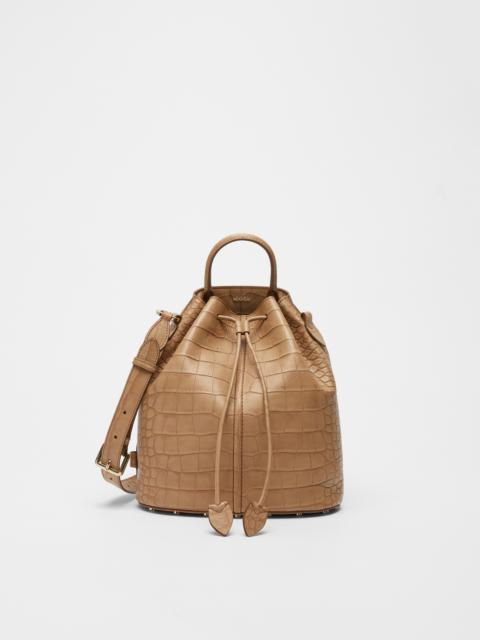 Max Mara BUCKETM Crocodile print bucket bag