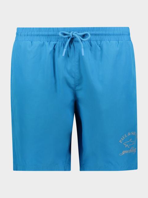 Paul & Shark Swim Shorts With Reflective Printed Logo