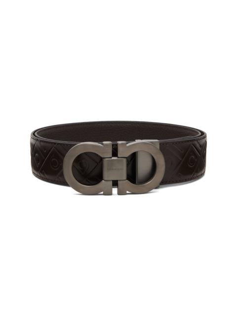 FERRAGAMO Brown Reversible & Adjustable Gancini Belt