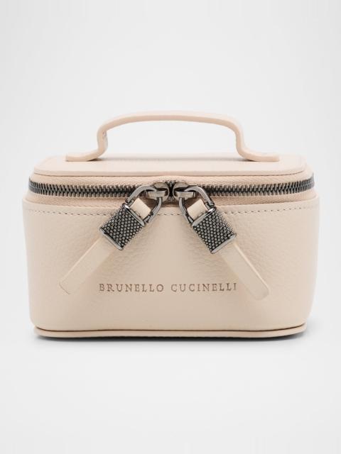 Brunello Cucinelli Small Grain Leather Jewelry Case
