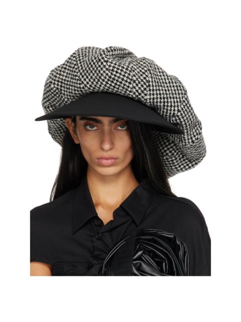 Junya Watanabe Black & White Wool Houndstooth Hat