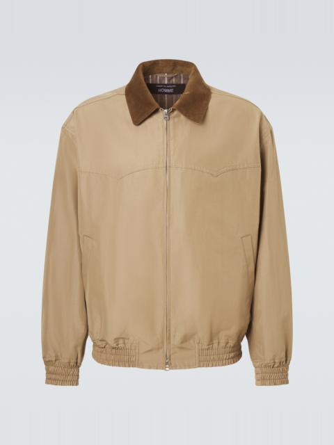 Comme des Garçons Homme Corduroy-trimmed blouson jacket