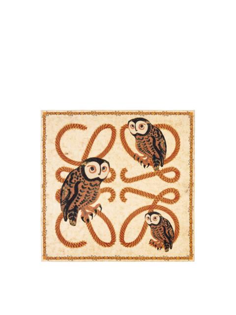Loewe Owl scarf in silk