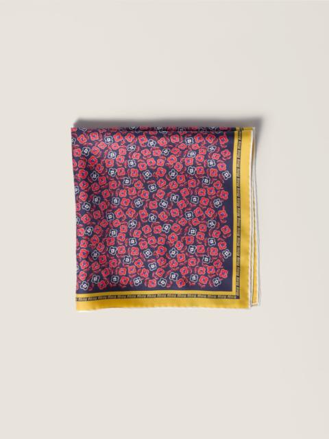 Miu Miu Printed twill scarf
