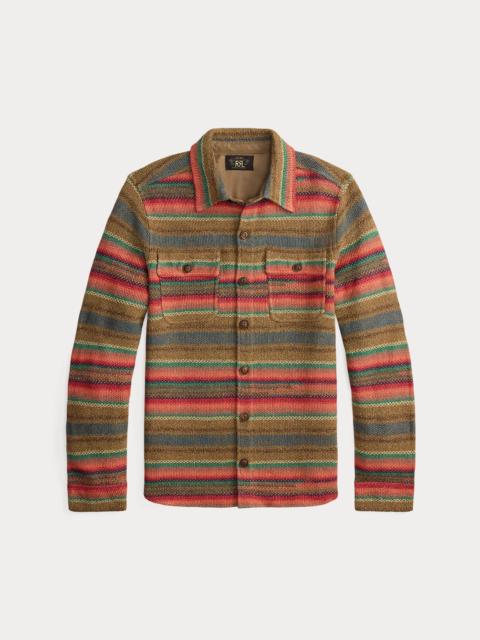 RRL by Ralph Lauren Striped Linen-Silk Workshirt Sweater