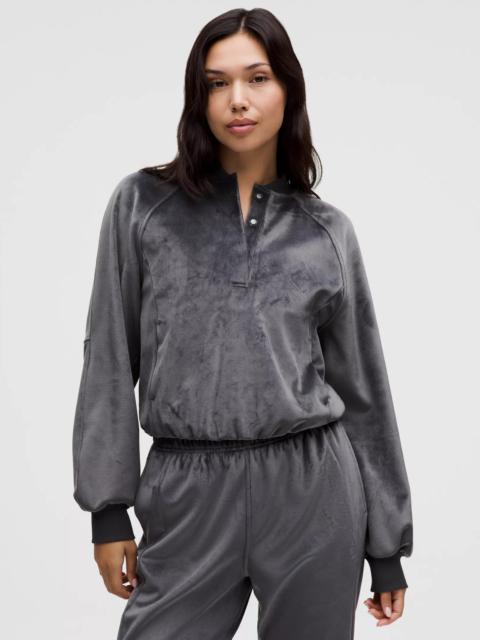 lululemon Scuba Cropped Henley Pullover *Velvet