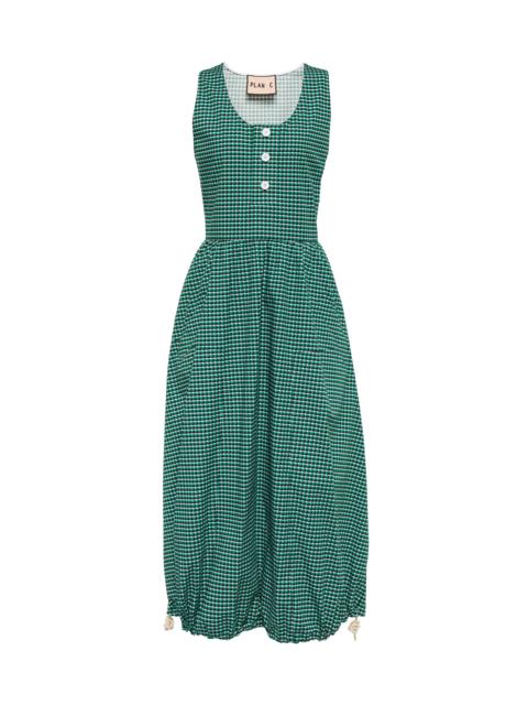 Plan C Checked cotton dress