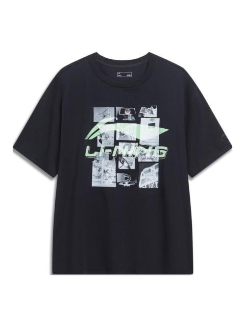 Li-Ning Li-Ning Hoops Photo Graphic T-shirt 'Black' AHST725-1