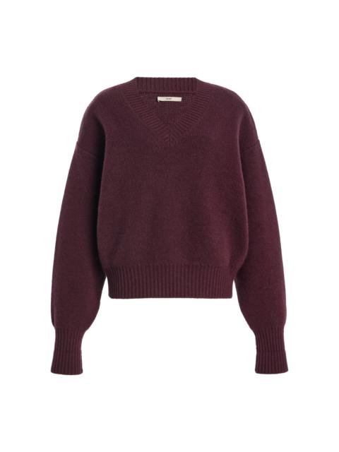 DL1961 Robbie Oversized V-Neck Yak Wool Sweater