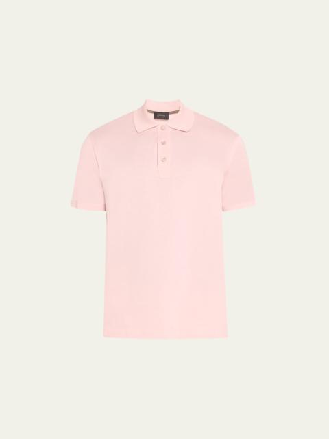 Men's Solid Cotton Polo Shirt