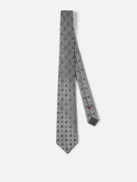 Brunello Cucinelli Silk tie with squares pattern