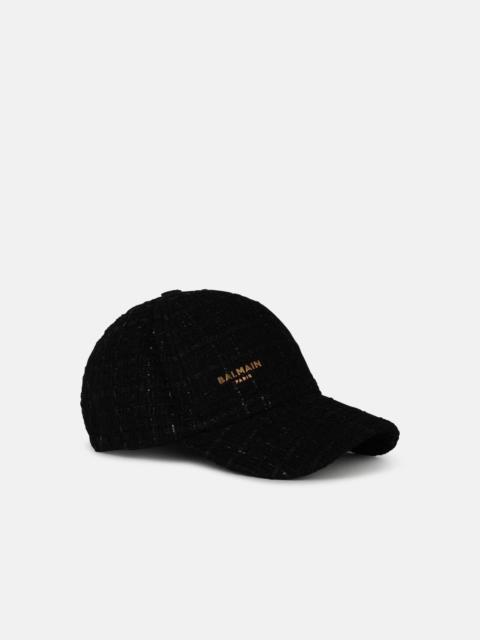 Balmain BLACK COTTON BLEND CAP