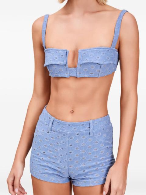 DEVON WINDSOR Chriselle square-neck bikini top