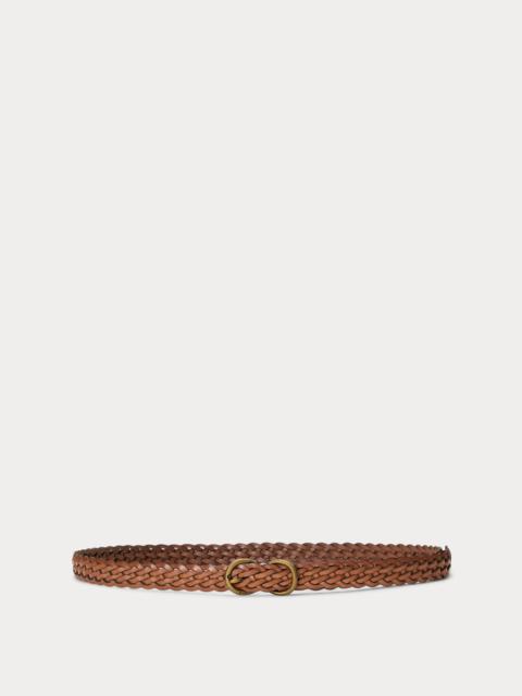 Polo Ralph Lauren Braided Vachetta Leather Skinny Belt