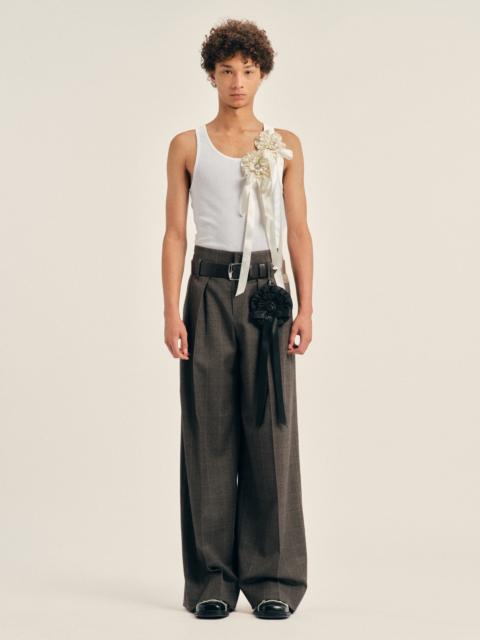 Simone Rocha Peeling Waist Wide Leg Trousers