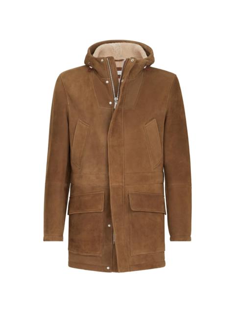 Brunello Cucinelli Brunello Cucinelli Suede Curly Shearling Parka