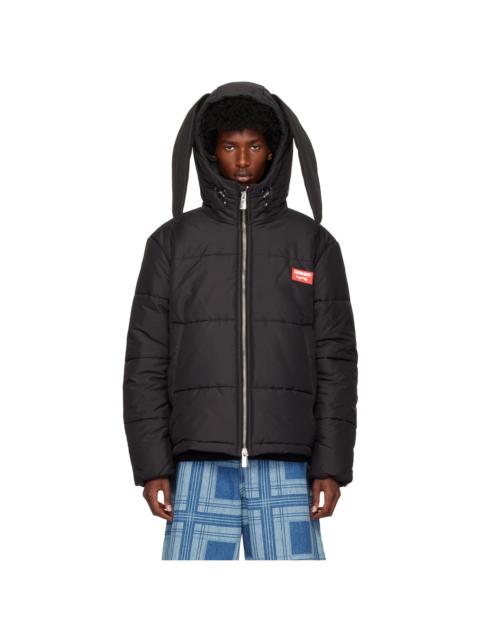 CHARLES JEFFREY LOVERBOY Black Bunny Puffer Jacket