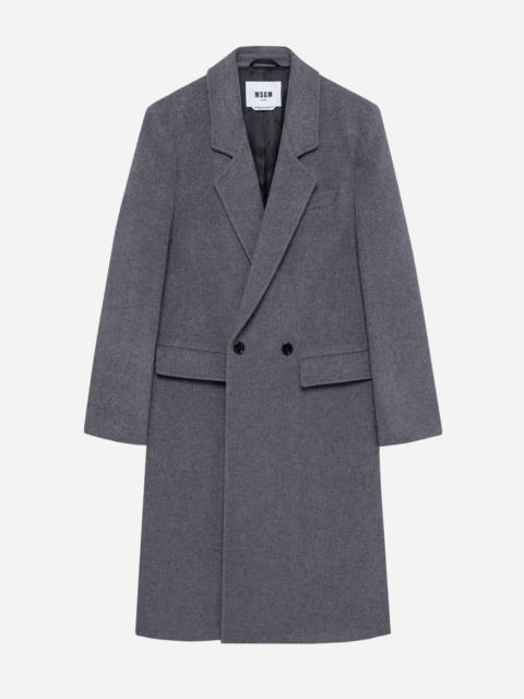 MSGM Double-breasted wool blend coat