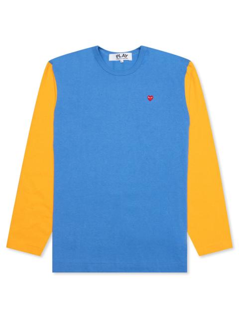 Comme des Garçons PLAY COMME DES GARCONS PLAY BI-COLOR T-SHIRT - BLUE/YELLOW