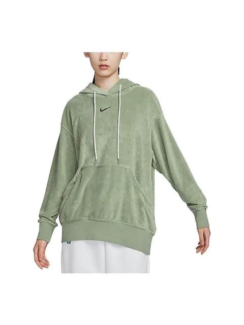 Nike (WMNS) Nike Terry Drawstring Hoodie 'Green' DV7825-386