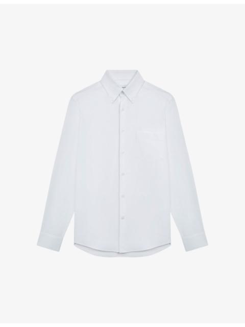 REISS Greenwich slim-fit long-sleeve cotton shirt