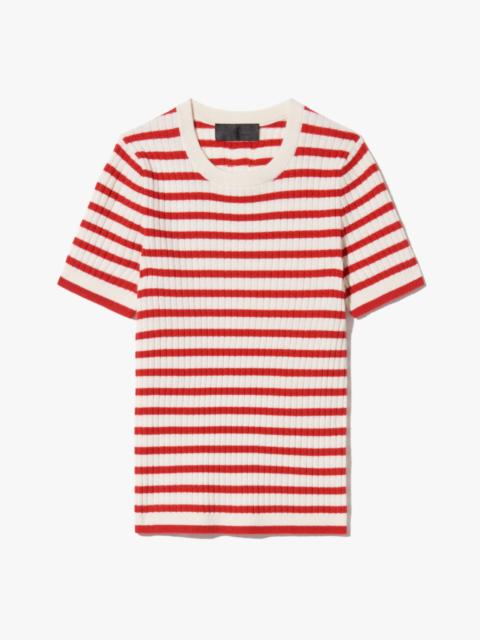 NILI LOTAN ALITA STRIPE CASHMERE SWEATER