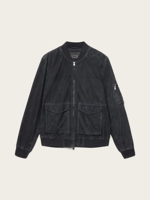 ALLSAINTS ROKKO RELAXED SUEDE BOMBER JACKET