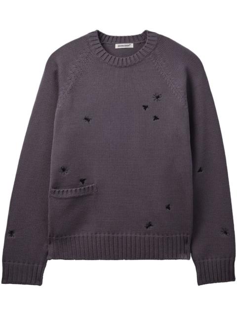 UNDERCOVER embroidered crew-neck jumper