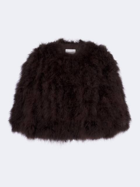 Yves Salomon Cropped feather jacket